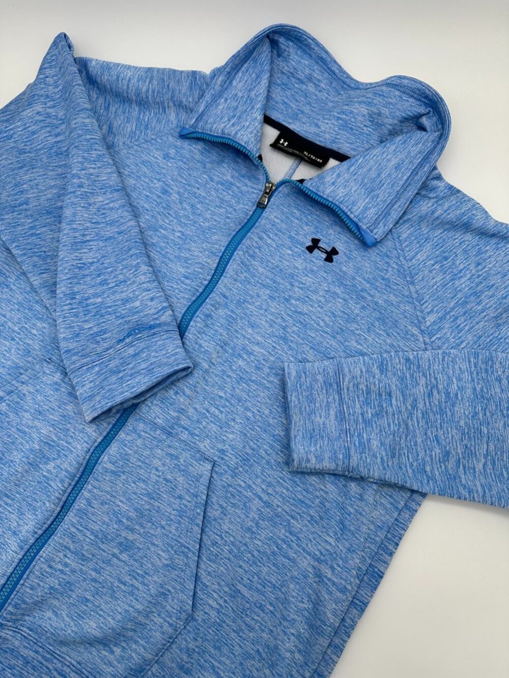 Under Armour Womens  Storm ColdGear Full Zip Fleece Jacket, Size XL, Light Blue
